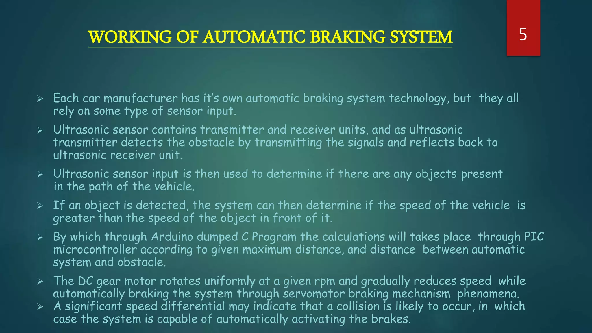 Automatic braking system | PPTX