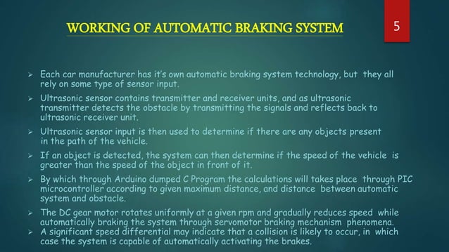 Automatic braking system | PPTX | Radio Control | Hobbies & Interests