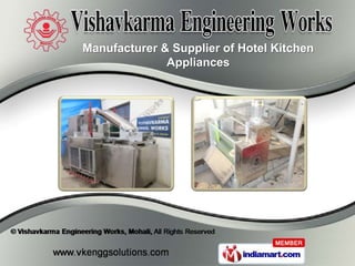 Manufacturer & Supplier of Hotel Kitchen
              Appliances
 