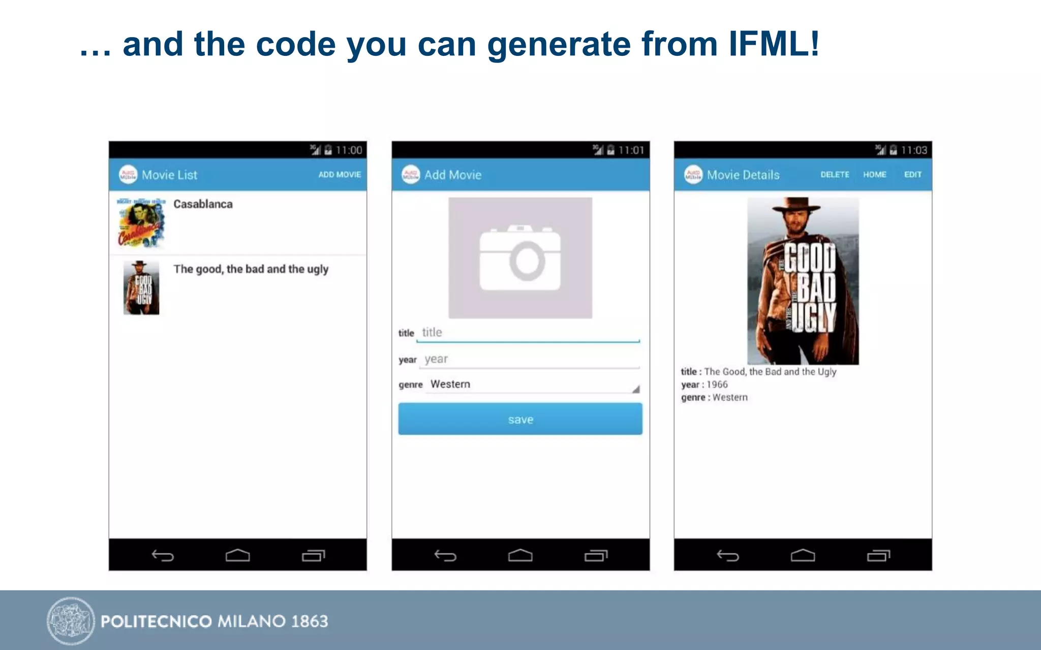 … and the code you can generate from IFML!
 
