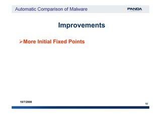 ImprovementsImprovements
More Initial Fixed PointsMore Initial Fixed Points
52
10/7/2008
 