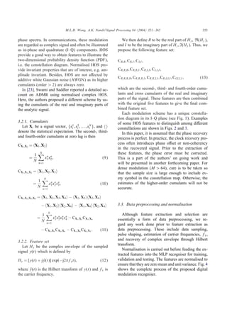 Automatic digital modulation recognition using articial | PDF