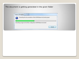 The document is getting generated in the given folder
 