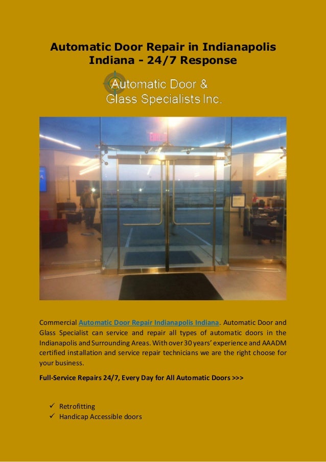 Automatic Door Repair In Indianapolis Indiana