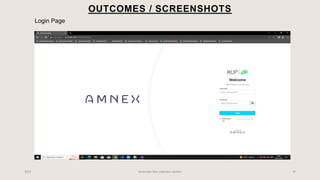 OUTCOMES / SCREENSHOTS
2023 Automatic fare collection system 10
Login Page
 