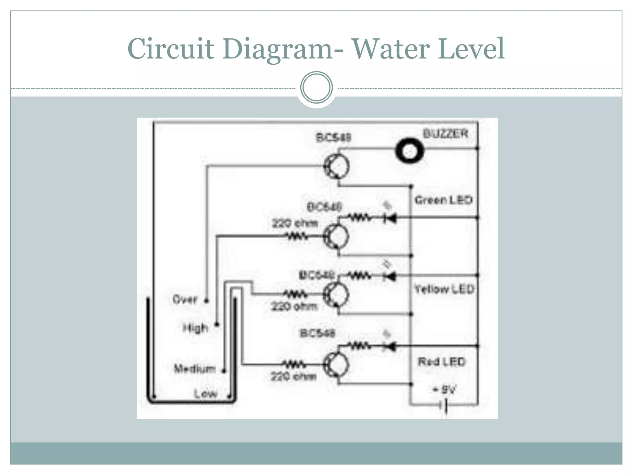 Circuit Diagram- Water Level
 