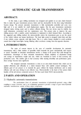 Automatic gear transmission | DOCX