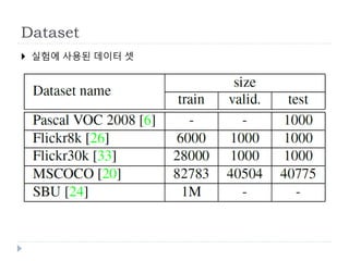 Dataset
 실험에 사용된 데이터 셋
 