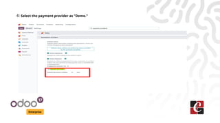 Enterprise
4: Select the payment provider as "Demo."
 