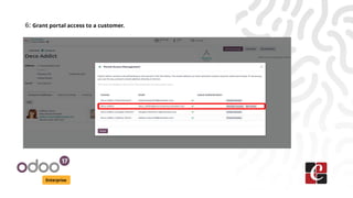 Enterprise
6: Grant portal access to a customer.
 