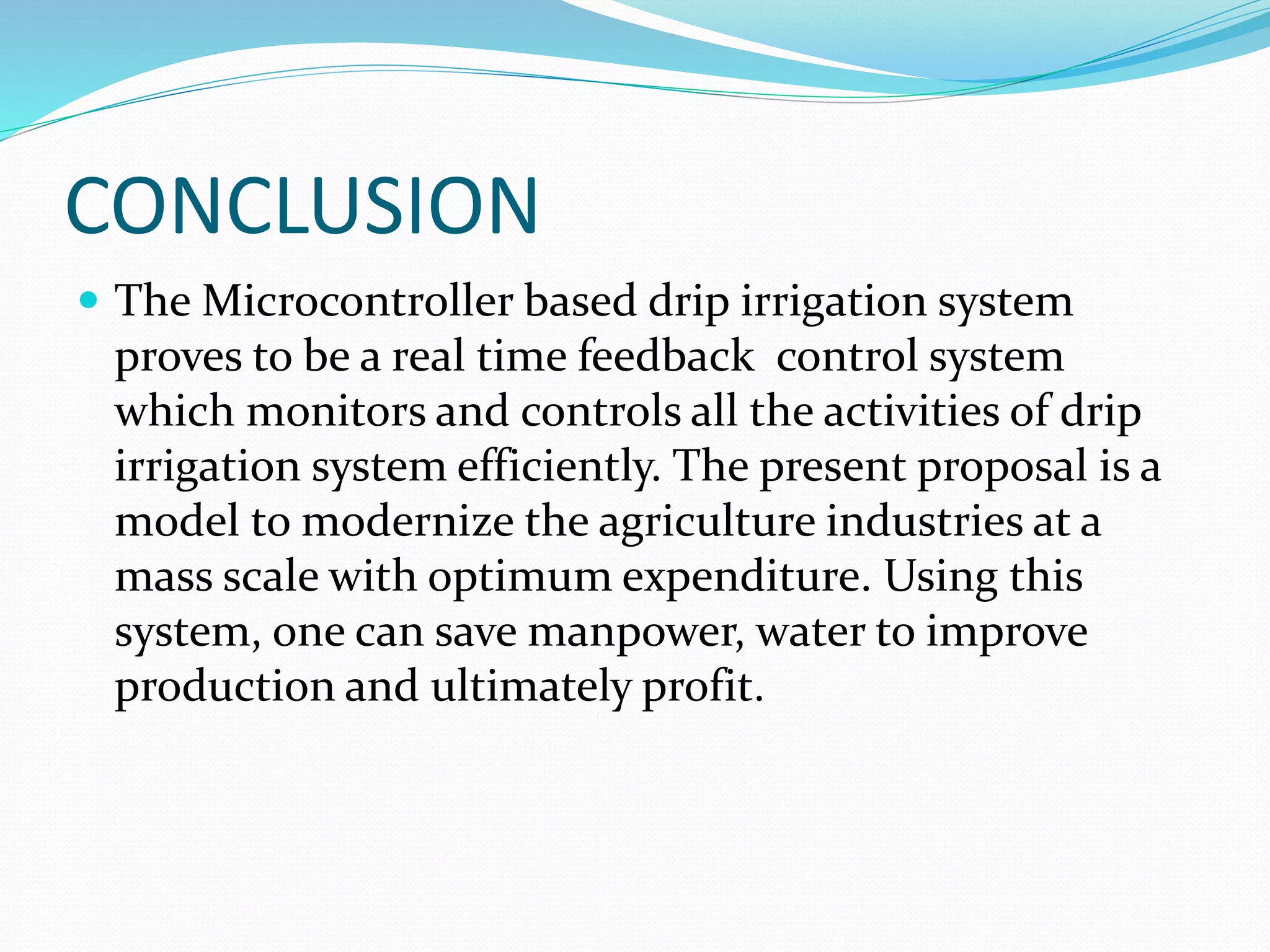 Automatic irrigation system ppt | PPTX