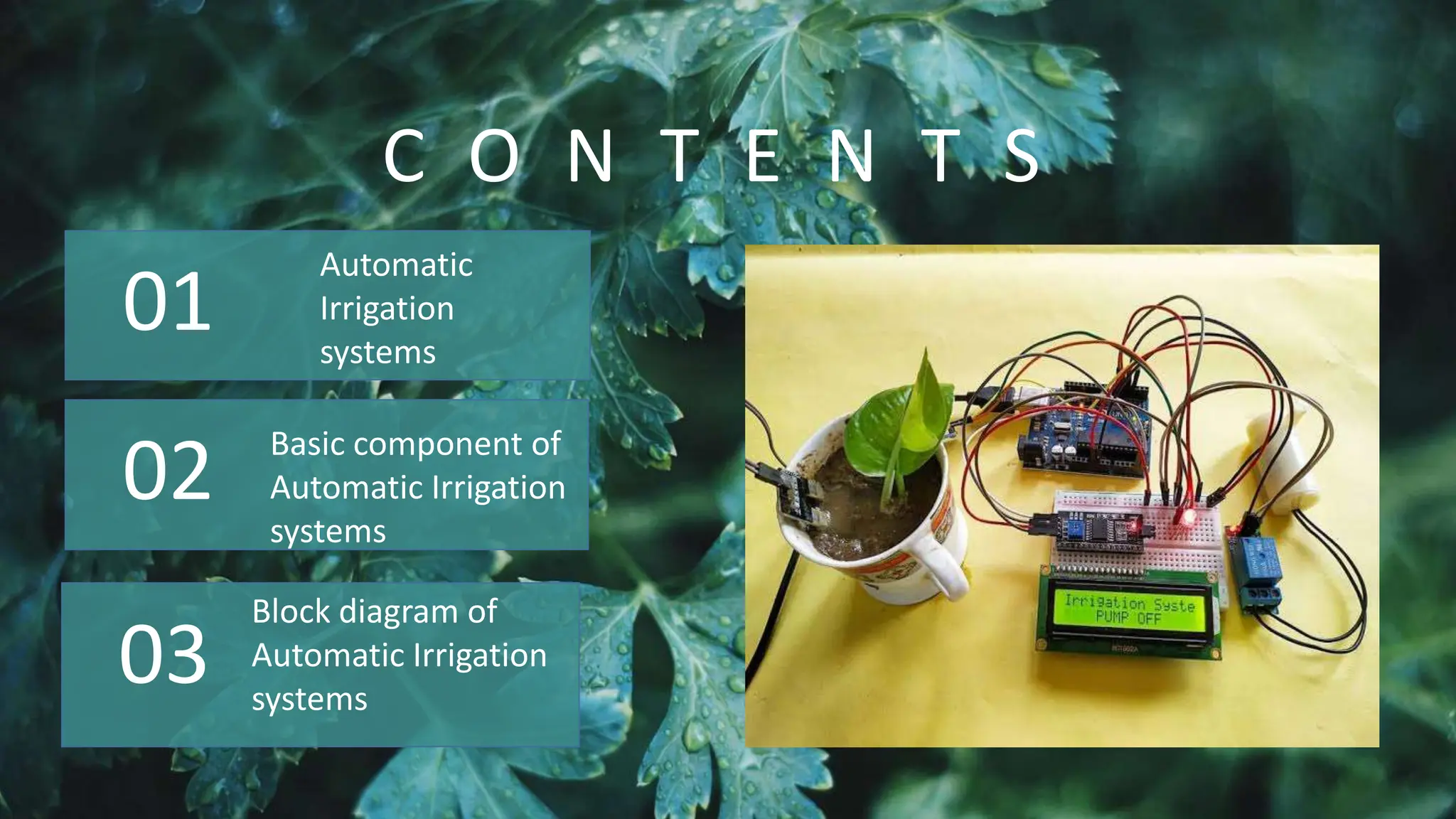 Automatic Irrigation ppt automatic irrigation system using ardinod | PPT