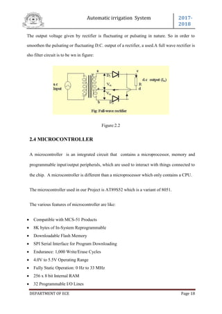 Automatic irrigation system by using 89s52 | PDF
