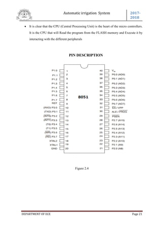 Automatic irrigation system by using 89s52 | PDF