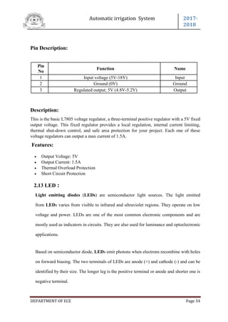 Automatic irrigation system by using 89s52 | PDF