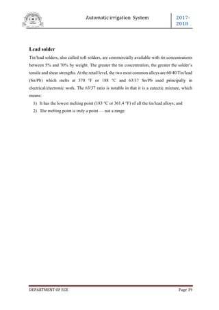 Automatic irrigation system by using 89s52 | PDF