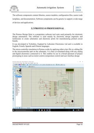 Automatic irrigation system by using 89s52 | PDF