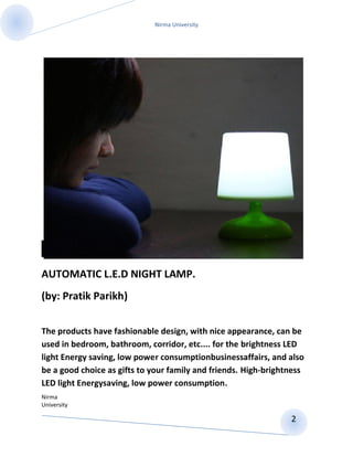 Automatic led night lamp PDF
