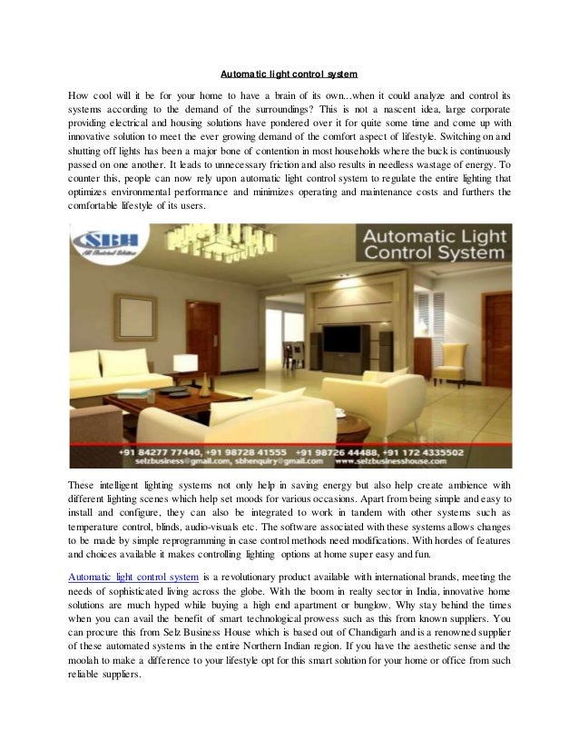 Automatic light control system