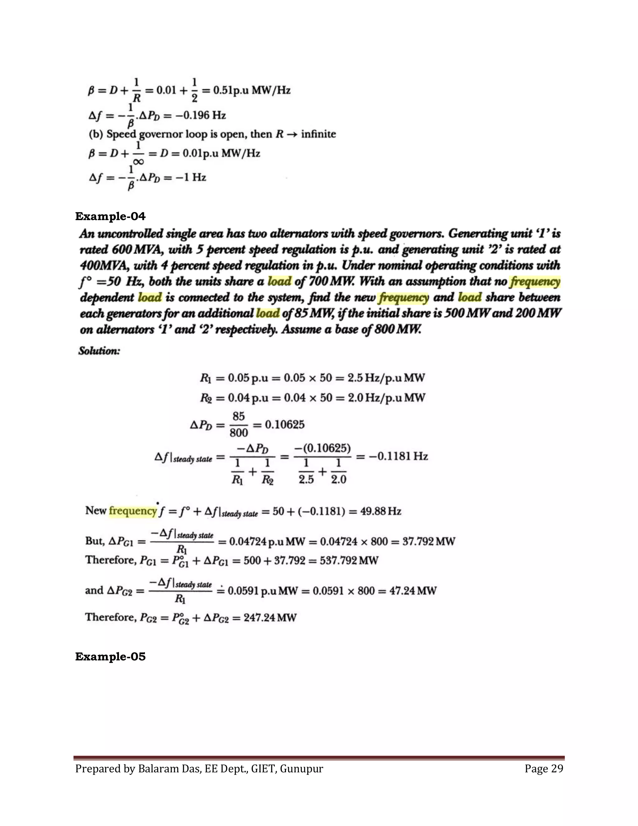 Prepared by Balaram Das, EE Dept., GIET, Gunupur Page 29
Example-04
Example-05
 