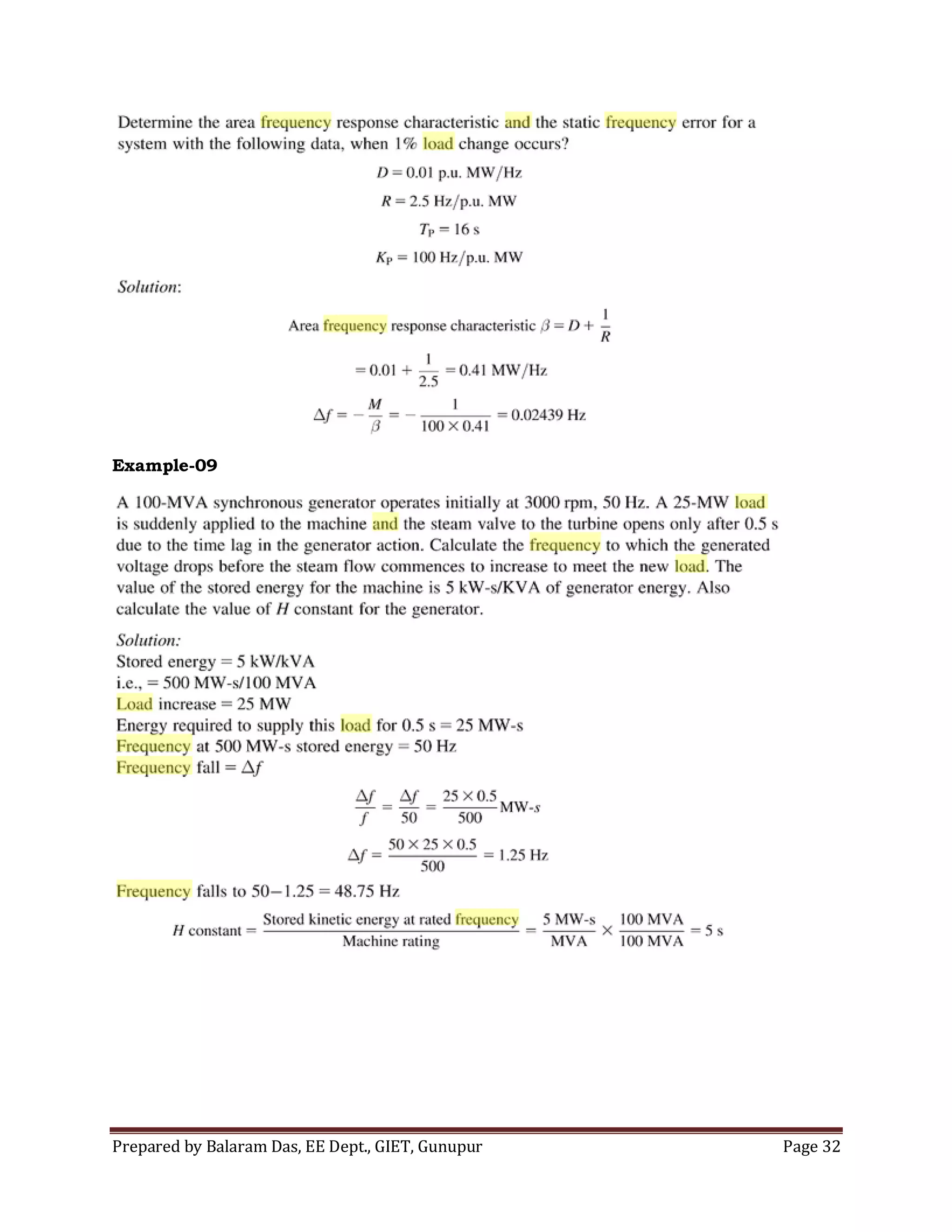 Prepared by Balaram Das, EE Dept., GIET, Gunupur Page 32
Example-09
 