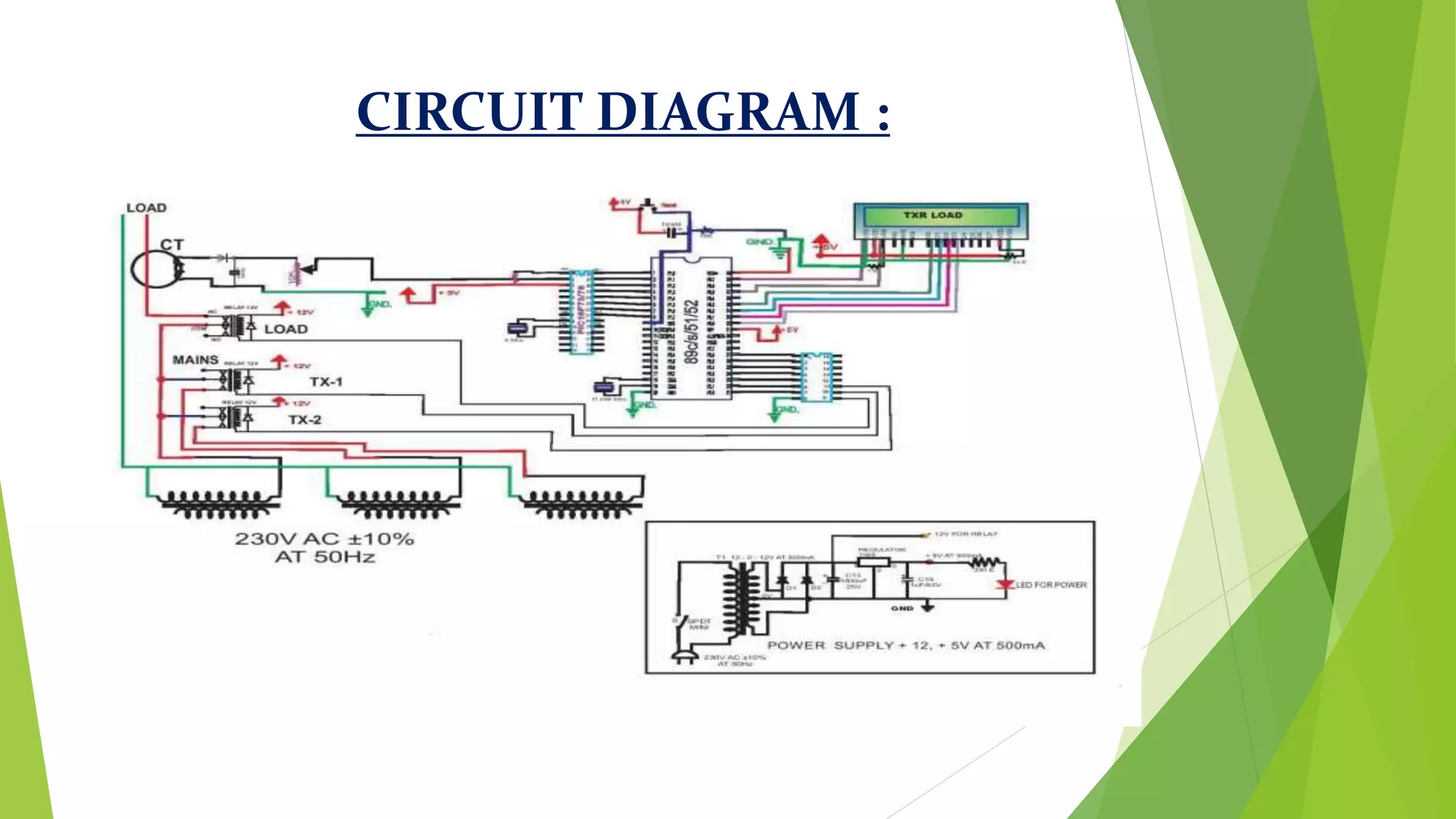 Automatic load sharing of transformer using microcontroller | PPTX