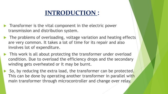 Automatic load sharing of transformer using microcontroller | PPTX