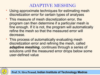 Automatic Mesh Generation Techniques in Finite Element Analysis by Prof ...