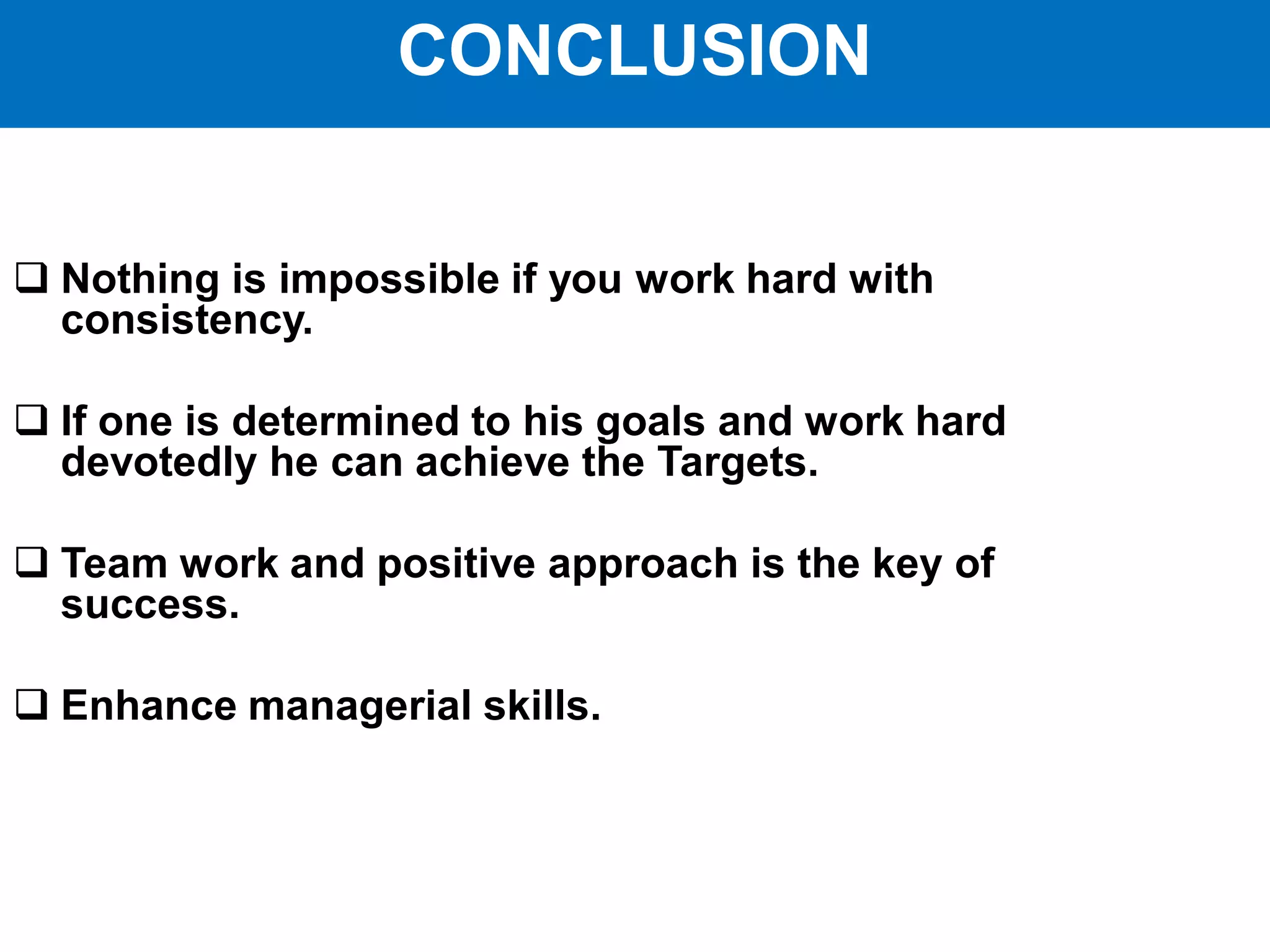 IESCO AMR Project
 Nothing is impossible if you work hard with
consistency.
 If one is determined to his goals and work hard
devotedly he can achieve the Targets.
 Team work and positive approach is the key of
success.
 Enhance managerial skills.
CONCLUSION
 