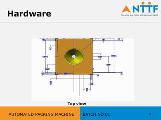 23
Hardware
Top view
AUTOMATED PACKING MACHINE BATCH NO 01
 