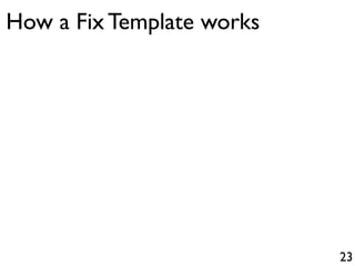 23
How a Fix Template works
 