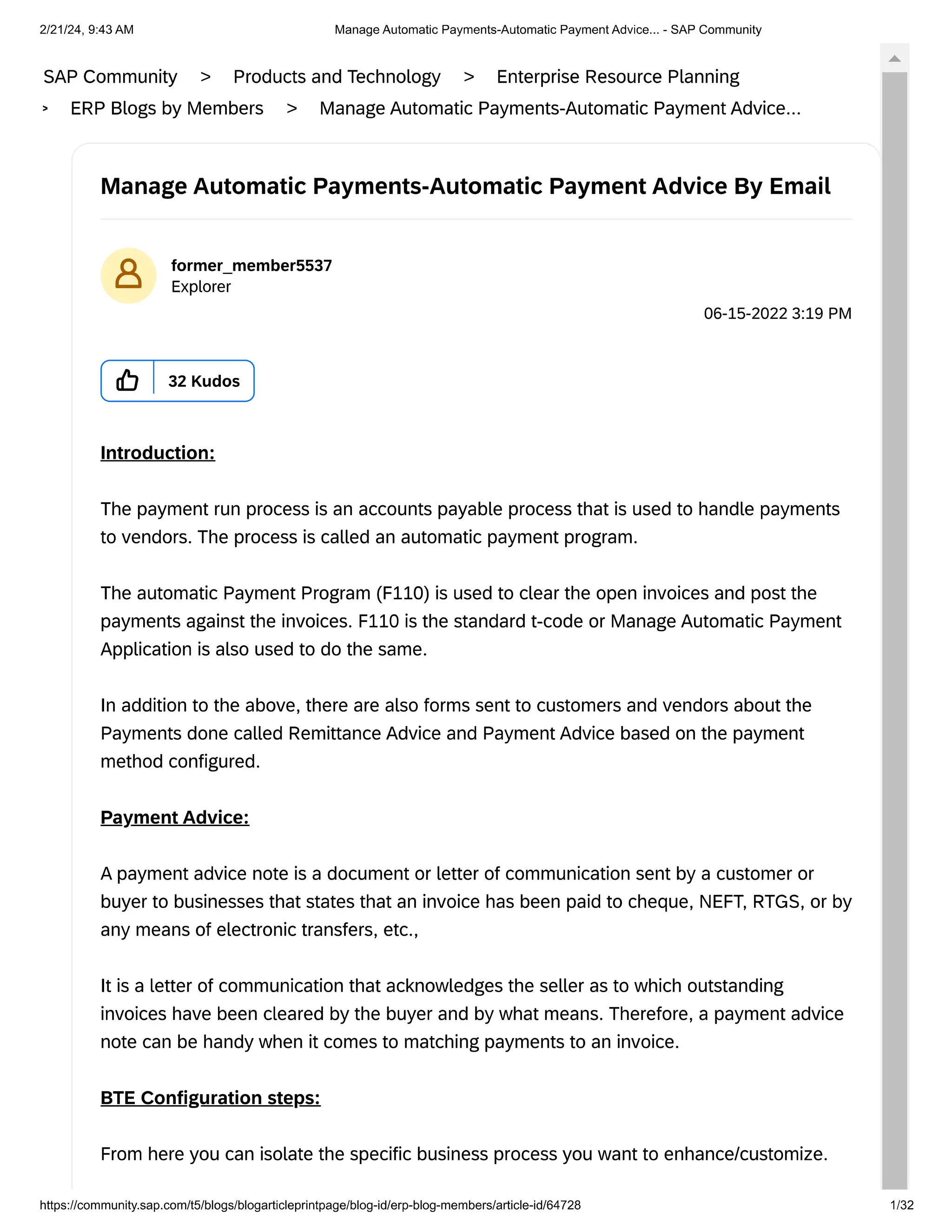 SAP Automatic Payment Advice By Email pdf Sap automatic payment advice by email pdf