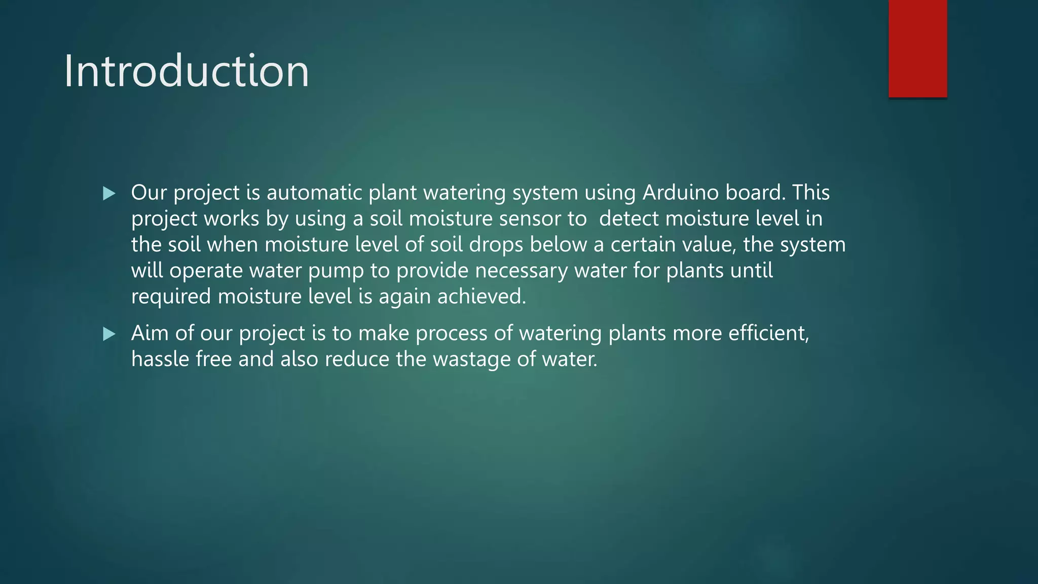 Automatic Plant watering System using Arduino.pptx | Gardening | Home ...