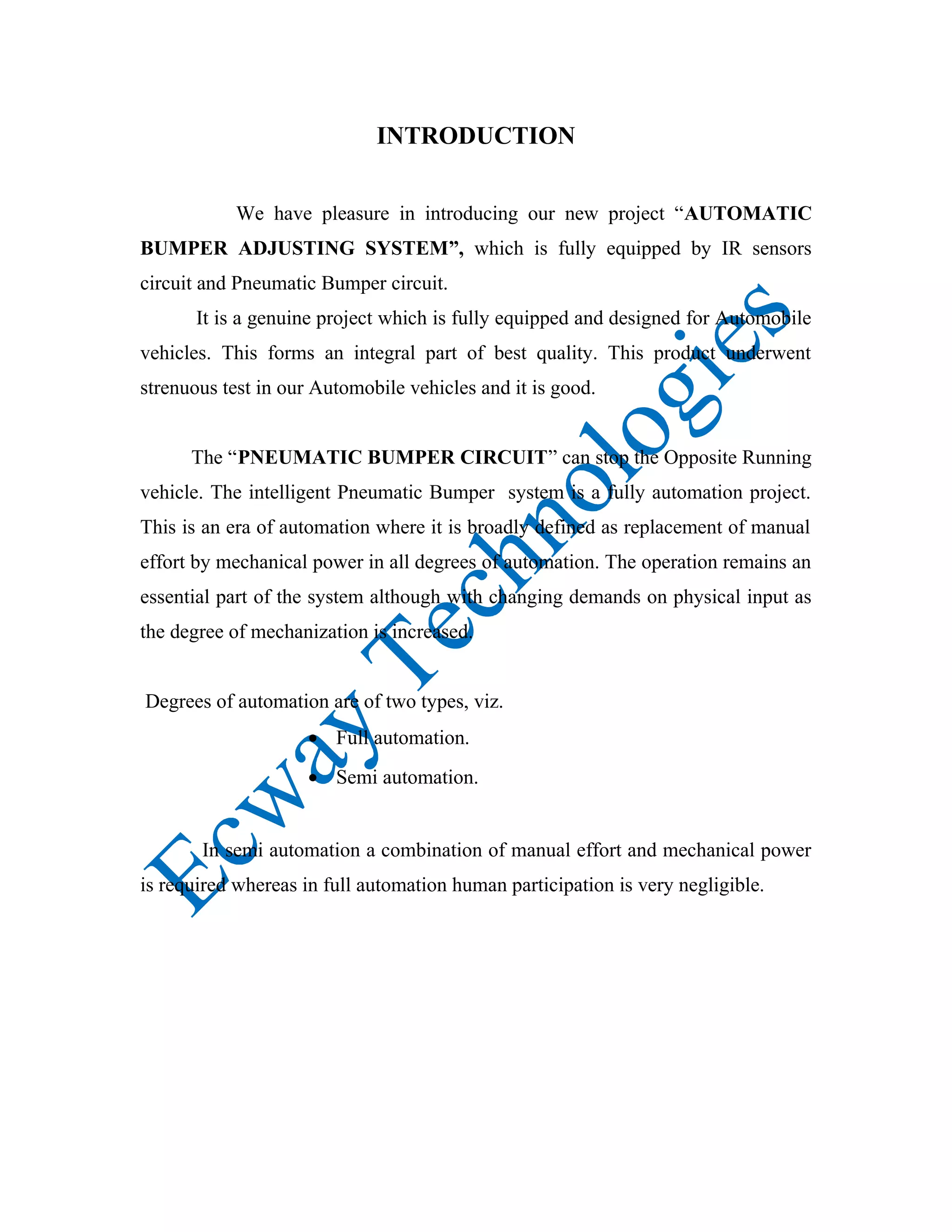Automatic pneumatic bumper adjust mechanism PDF
