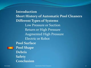 Automatic pool cleaners
