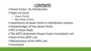 Automatic power factor correction | PPTX