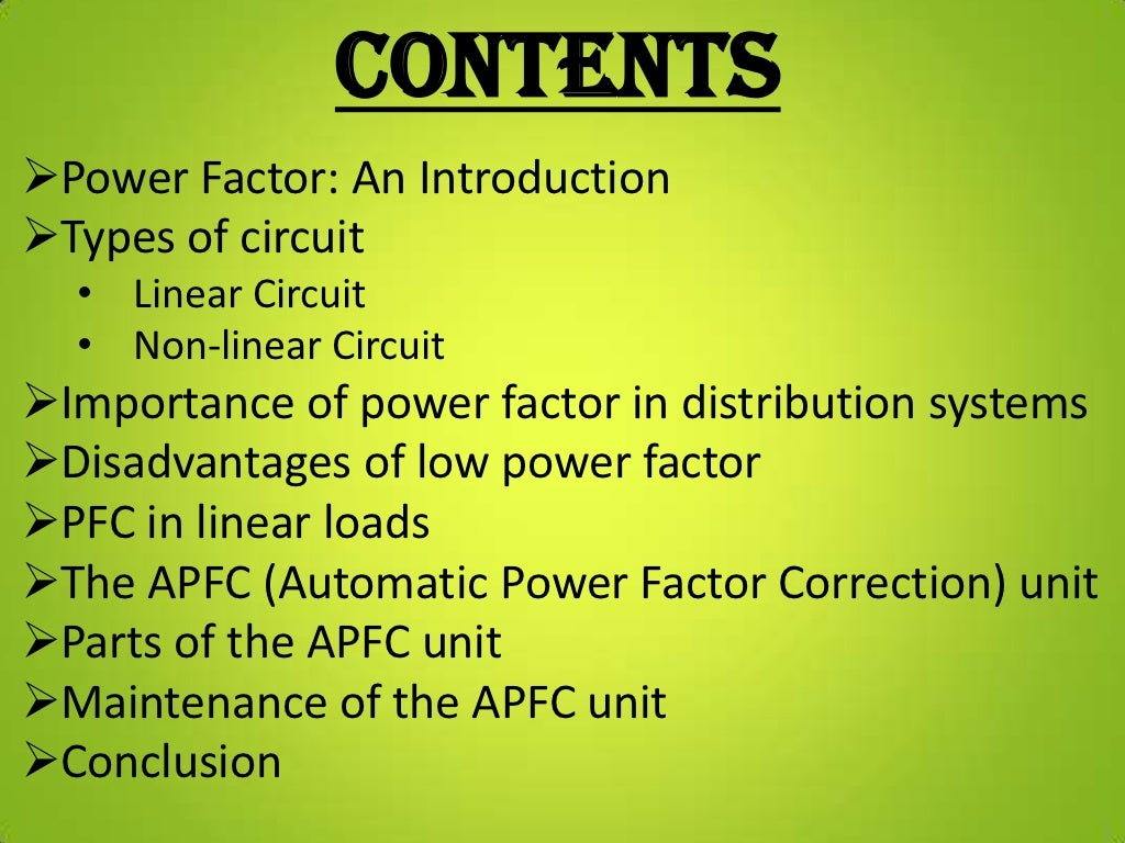 Automatic power factor correction unit