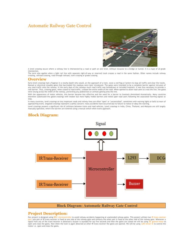 Automatic railway gate control