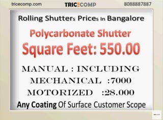 Automatic Rolling Shutter Price Bangalore,