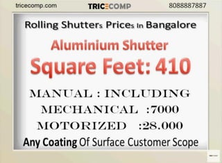 Automatic Rolling Shutter Price Bangalore,