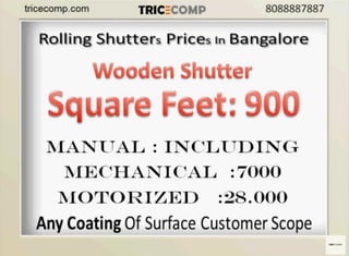 Automatic Rolling Shutter Price Bangalore,