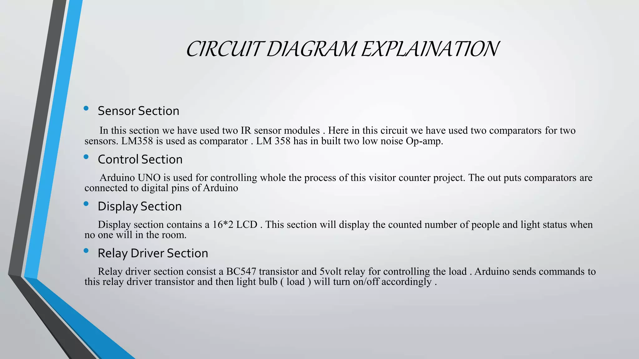 Automatic room light controller with bi directional visitor counter ...