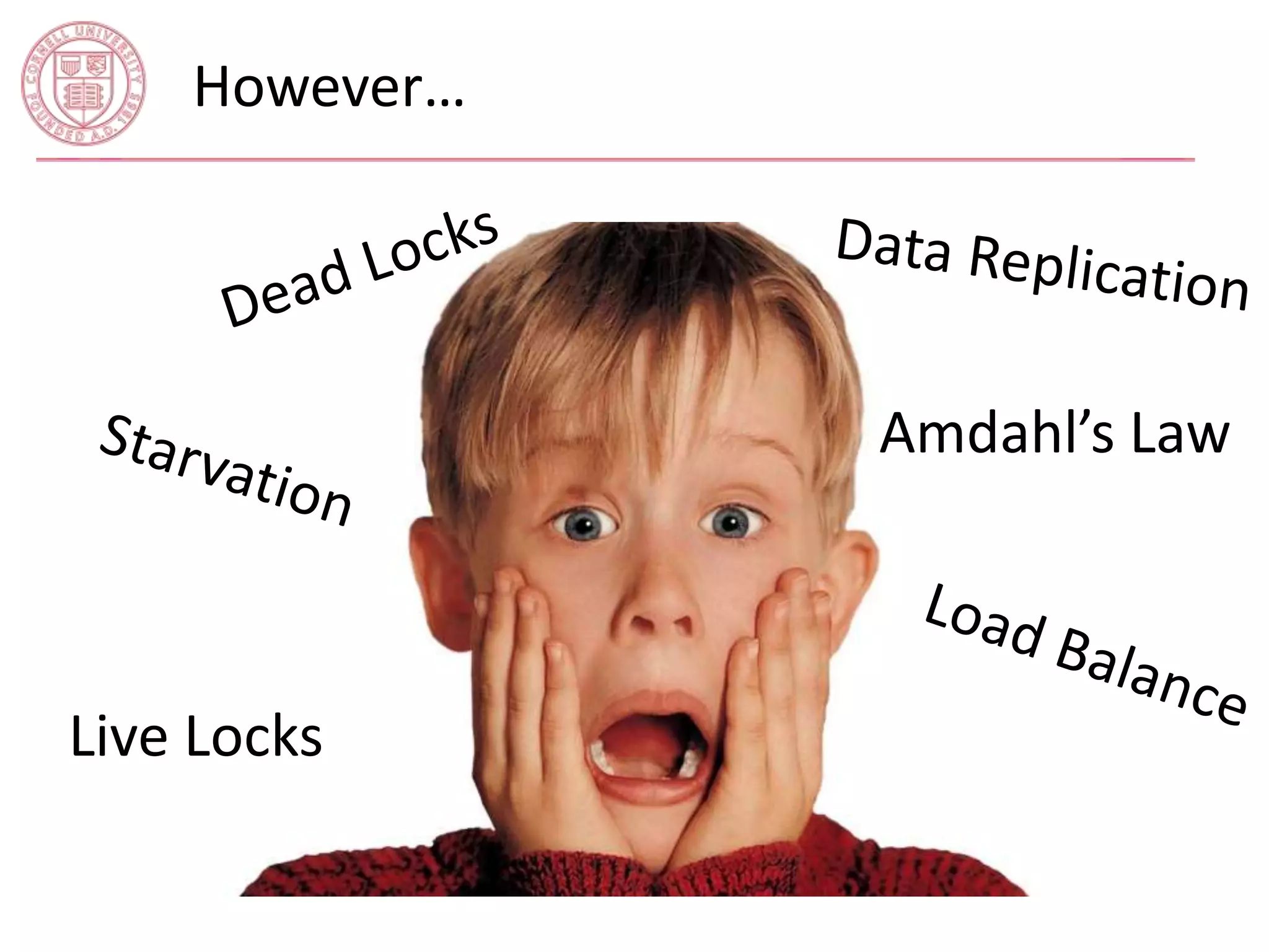 However… 
Amdahl’s Law 
Live Locks 
 