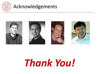 Acknowledgements 
Thank You! 
 