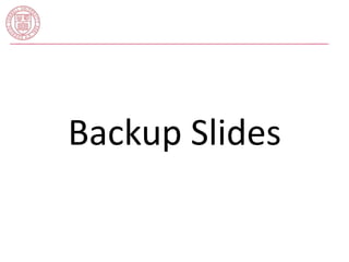 Backup Slides 
 