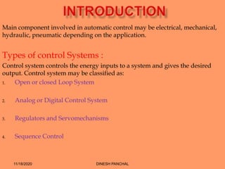 Automatics Control Notes | PPT