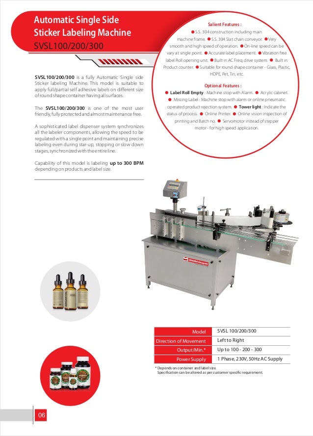 Automatic single side sticker labeling machine