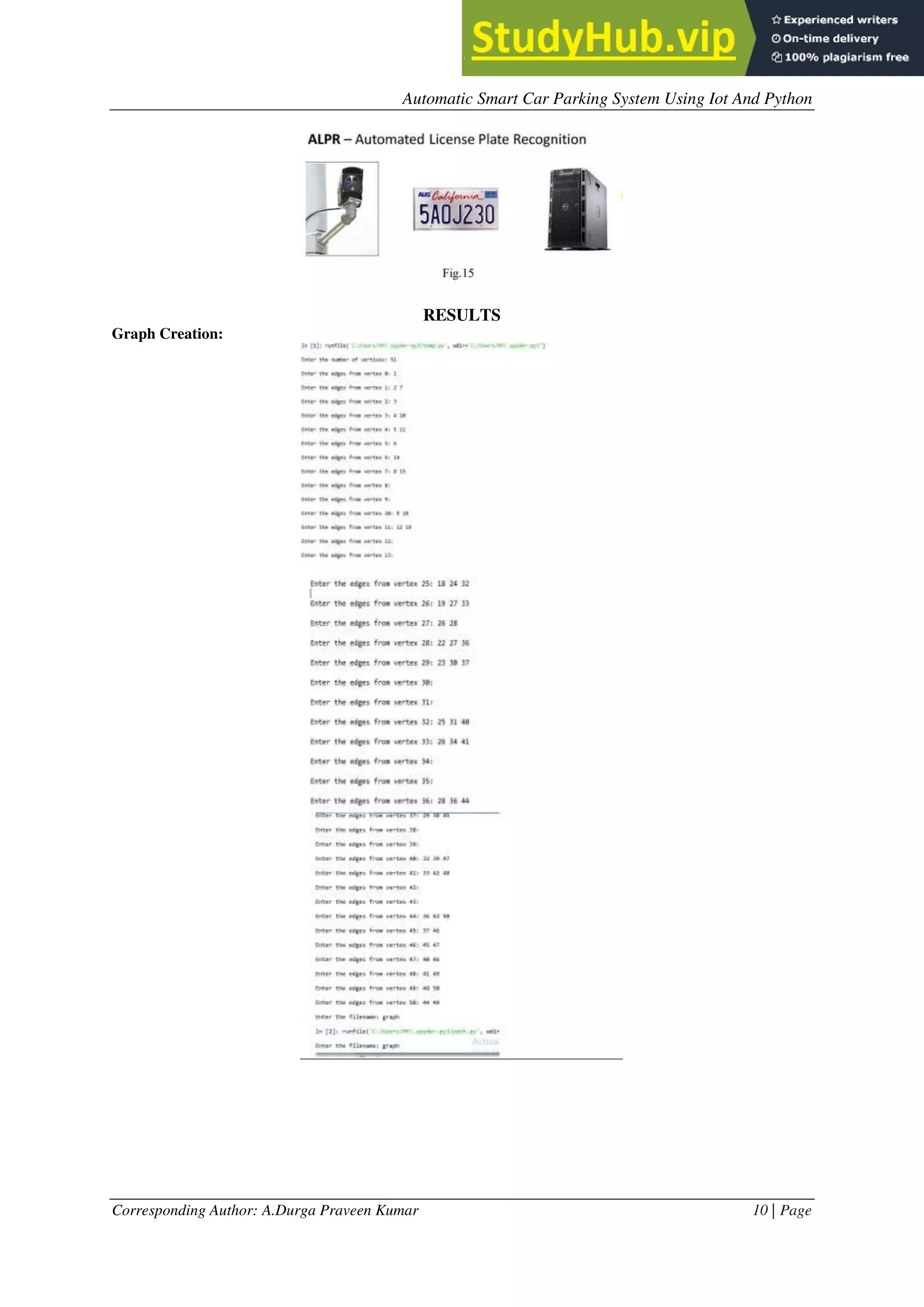 Automatic Smart Car Parking System Using Iot And Python | PDF ...