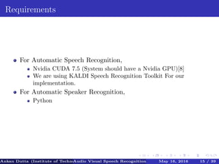 Automatic speech recognition system using deep learning | PDF