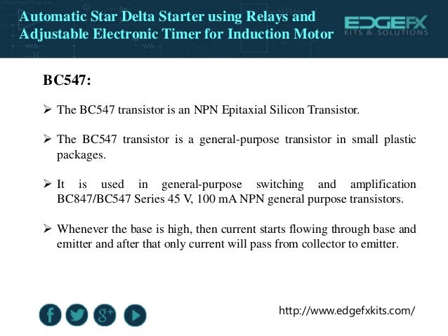 Automatic Star Delta Starter Using Relays And Adjustable Electronic T